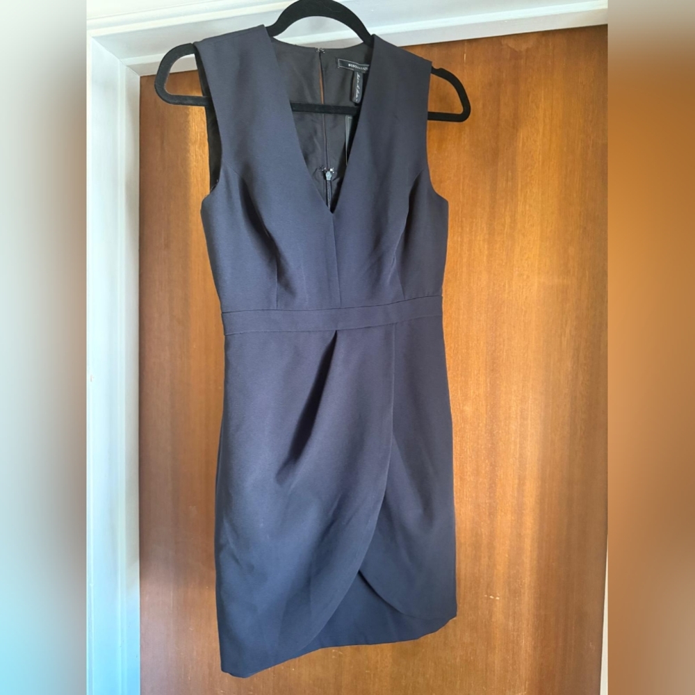 BCBGMaxAzria Black Pleated Dress